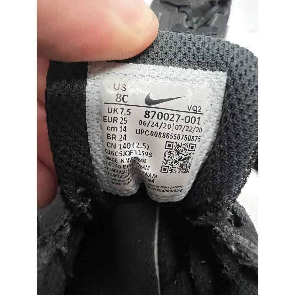 Nike Play Shoes Baby Sneakers 8C Black Lace Up